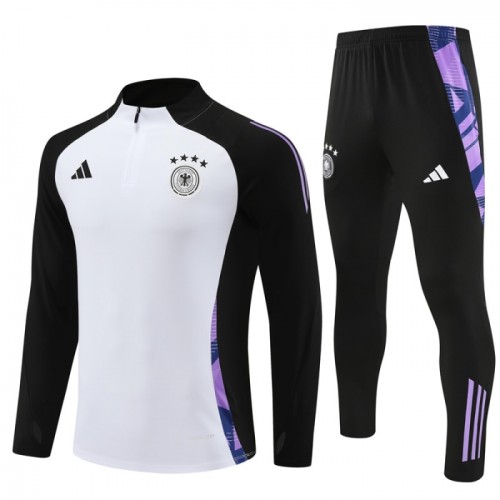 Alemania Niño Sudadera De Entrenamiento 1/4-Zip 2024-25 Blanca Alemania Niño Sudadera De Entrenamiento 1/4-Zip 2024-25 Blanca
